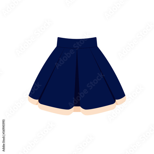 Obraz na płótnie Elegant woman wrapped and pleated skirts . Fashion female apparel cartoon vector illustration w salonie