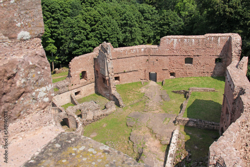 Obraz na płótnie The ruin of the Castle of Wagenbourg Engenthal Alsace France w salonie