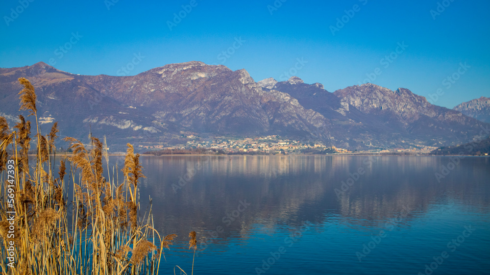 lake in the mountains, Lombardy, Italy