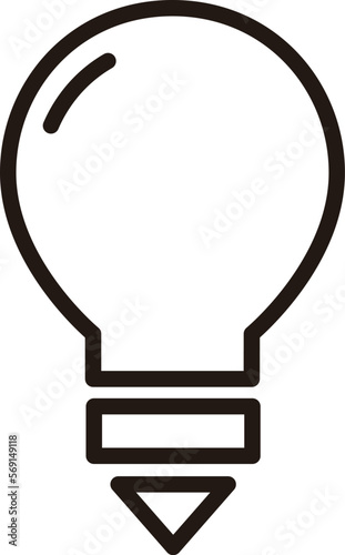 線画ビジネスアイコン　電球