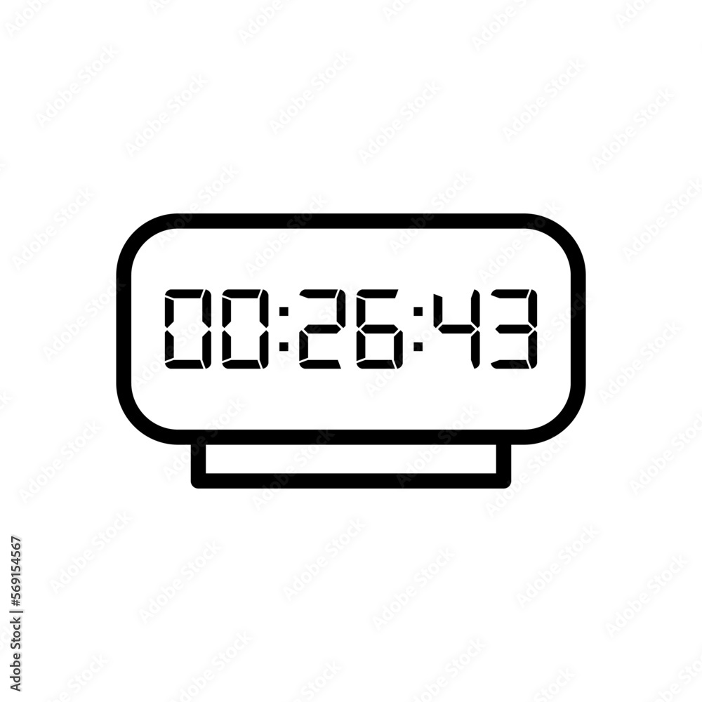 Digital clock icon vector design illustration.