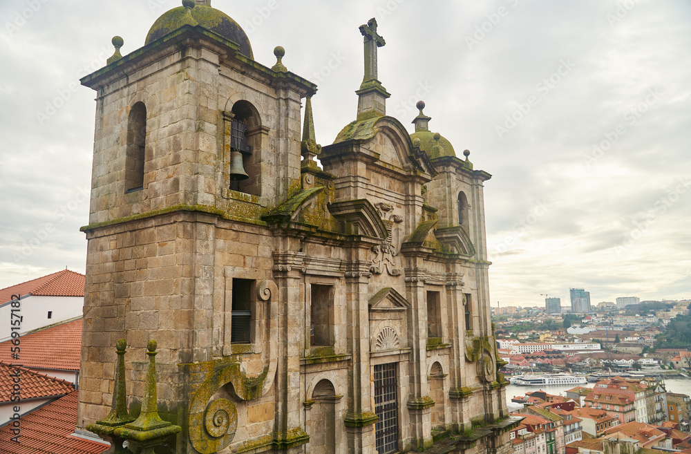 Porto, Portugal - 26.12.2022: View of the Church of Saint Lawrence in Porto. High quality photo