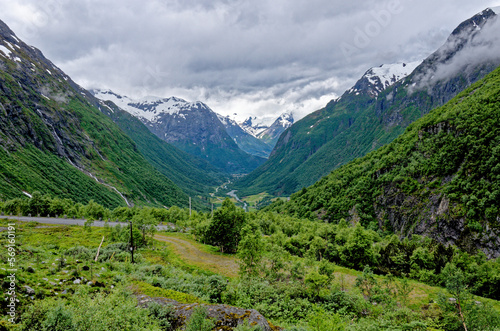 Travel destination Norway - norwegian landscape in Geiranger - Norway