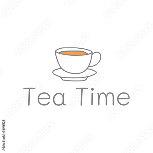 Cup of tea vector hand drawn logo templates. Isolated symbols for business branding and identity, for food blogs and websites, for grocery stores and cooking classes.