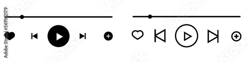 Music Player vecor icon. Audio Control Buttons illustration sign ur symbol.