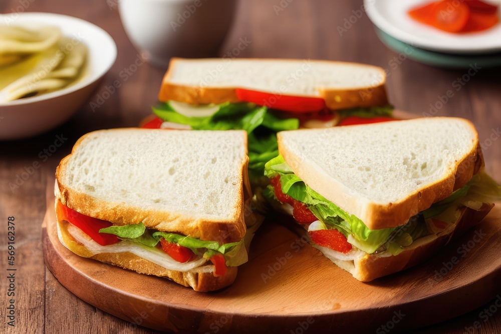 High-Resolution Image of Delicious Rustic Italian Sandwich with Fresh Ingredients, Perfect for Advertising, Presentations and Menu and for Displaying the Flavor and Texture of Italian Cuisine High-Resolution Image of Delicious Rustic Italian Sandwich with Fresh Ingredients, Perfect for Advertising, Presentations and Menu and for Displaying the Flavor and Texture of Italian Cuisine