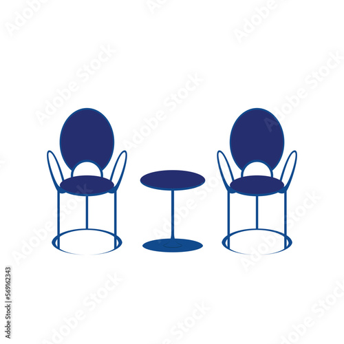 Vector illustration of a chair for relaxing. Office Chair icon.