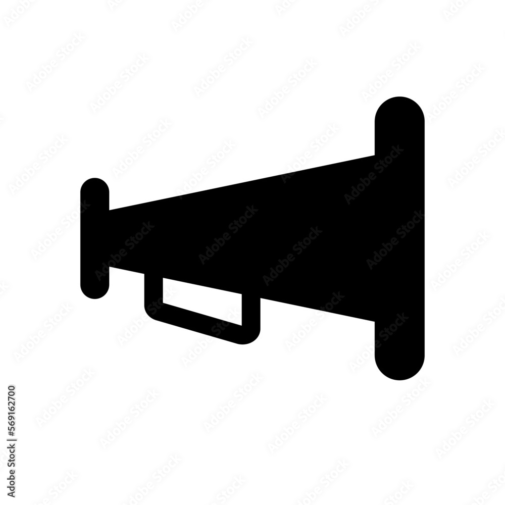 Megaphone silhouette icon. Loudspeaker. Vector. Megaphone silhouette icon. Loudspeaker. Vector.