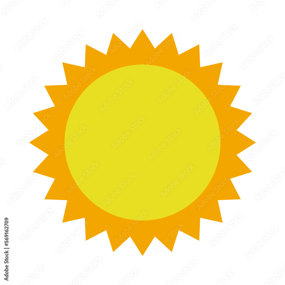 Flat design sun icon. Summer. Vector. Flat design sun icon. Summer. Vector.