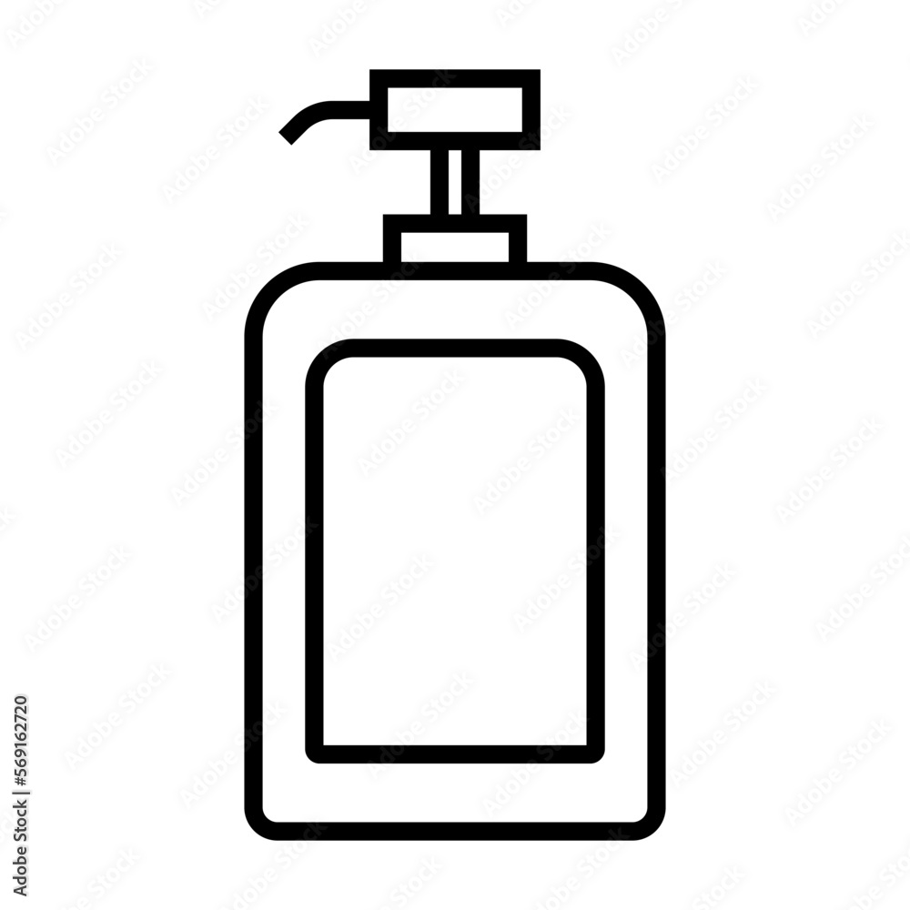 Simple soap bottle icon. Daily Necessities. Vector.