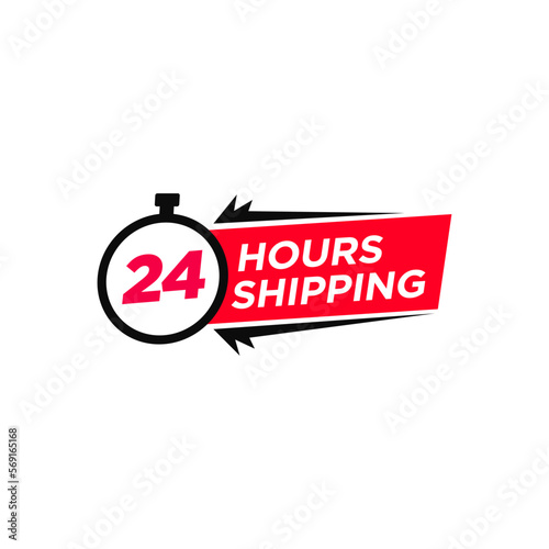 24 Hours Shipping Shopping Label