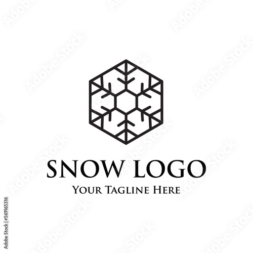 snow logo icon illustration vector design template premium quality