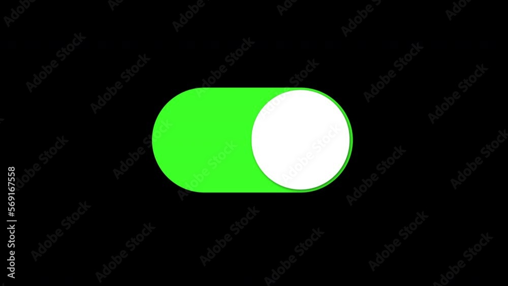Visualization of setting switch, switch on switch off control animation toggle. Visualization of setting switch, switch on switch off control animation toggle.