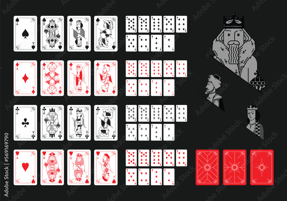 Vector playing cards layout Stock Vector Adobe Stock