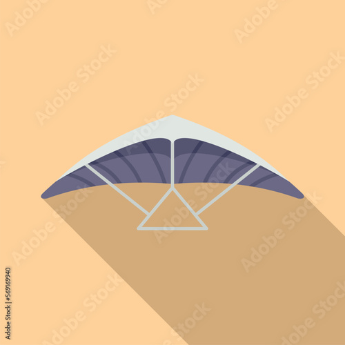 Gliding icon flat vector. Air hang. Wind pilot