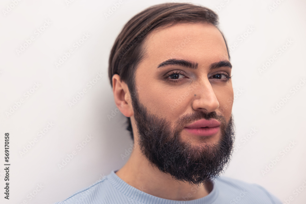 Fototapeta premium Serene transgender person posing for the camera