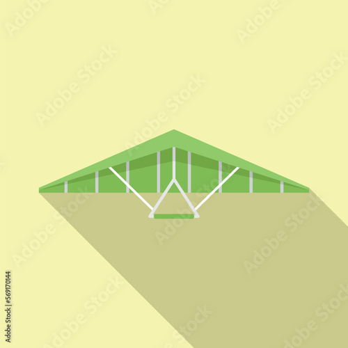 Para glider icon flat vector. Air fly. Plane sky
