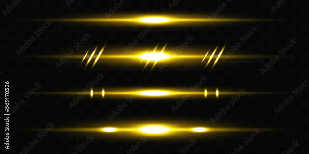 Line, star shiny golden light effect vector illustration on transparent background Line, star shiny golden light effect vector illustration on transparent background