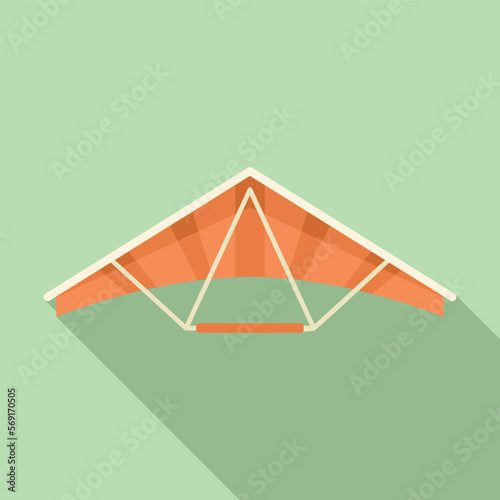 Fly glider icon flat vector. Para air. Hobby plane