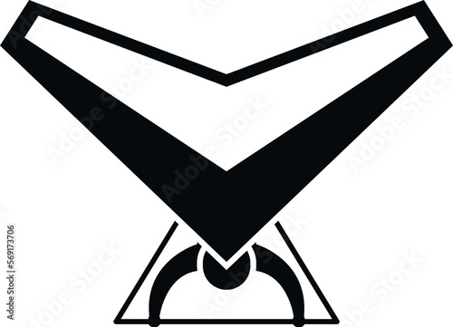 Para glider icon simple vector. Air fly. Plane sky