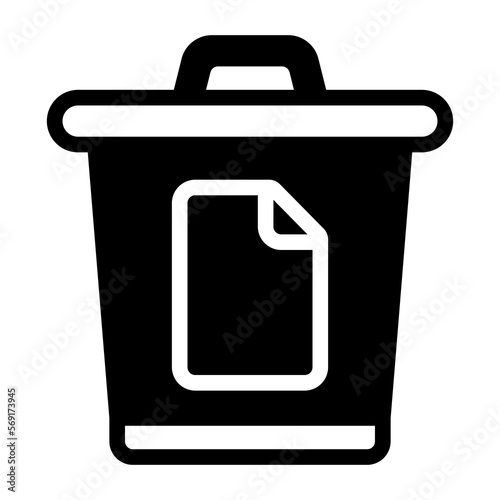 paper trash document recycle bin delete dump eco ecology icon