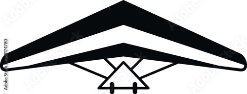 Wing hang glider icon simple vector. Para air. Sky man