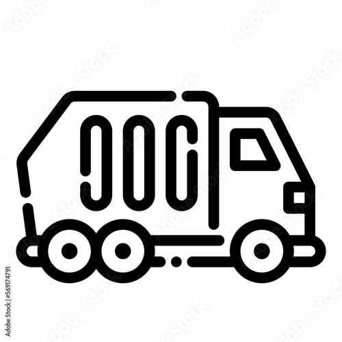 garbage truck dump car vehicle eco ecology icon