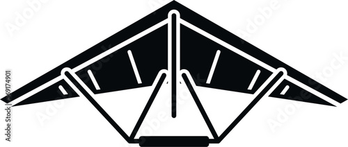 Flight hang glider icon simple vector. Air para. Sky leisure