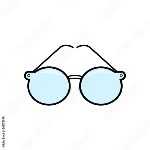 illustrazione con paio di occhiali su sfondo trasparente photo