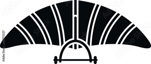Delta nature icon simple vector. Hang gliding. Sky man