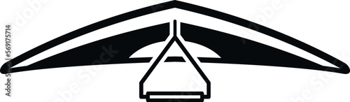 Glasses hang glider icon simple vector. Para air. Man sky