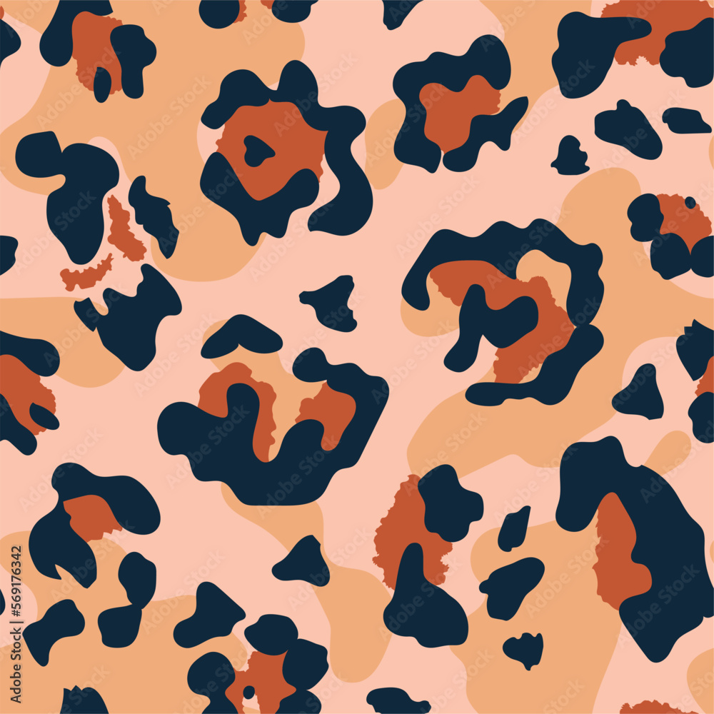 seamless leopard pattern design colorful camouflage background Abstract animal skin