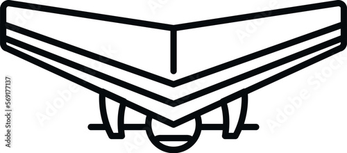 Hobby hang glider icon outline vector. Air fly. Man leisure