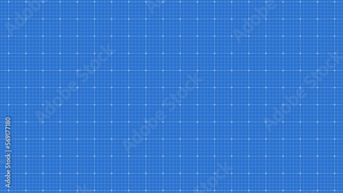 Blueprint backdrop. Measurement grid, engineer sheet and blue paper for architectural drawings vector background