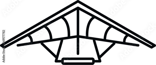 Glider aerodynamics icon outline vector. Para air. Man sky