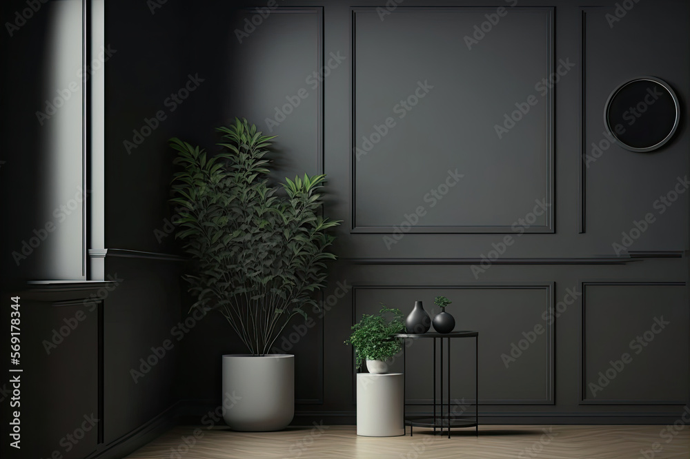 Fototapeta premium Loaf Style Interior Mockup, Empty Frame