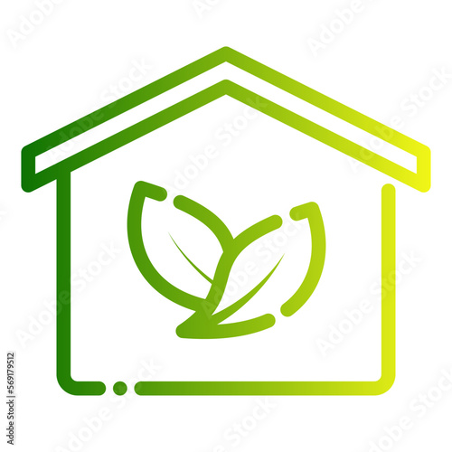 eco house leaf home ecology icon