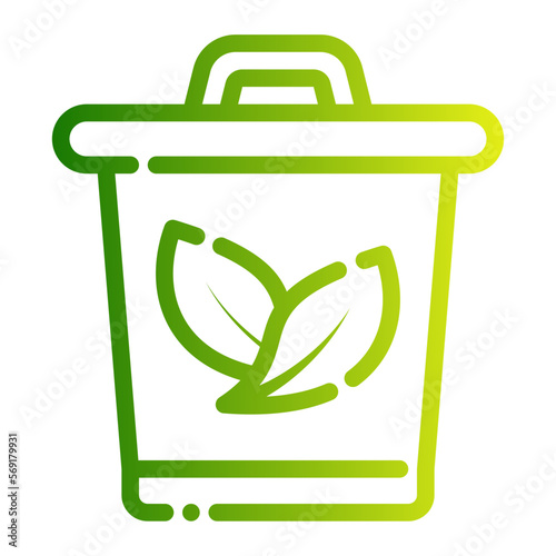 eco organic trash recycle bin leaf nature ecology icon