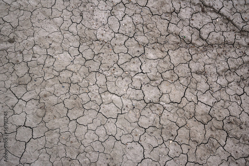 Dried and cracked ground background