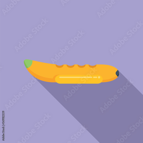 Banana pool icon flat vector. Water park. Summer vacation
