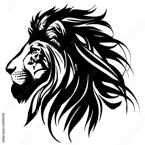 animal lion, king of beasts, hand drawn vector illustration sketch