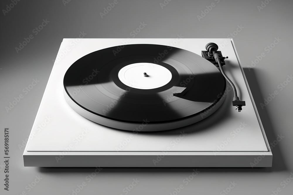 vinyl record on turntable vinyl record on turntable