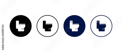 toilet icon vector illustration. toilet icon in flat style - stock vector.