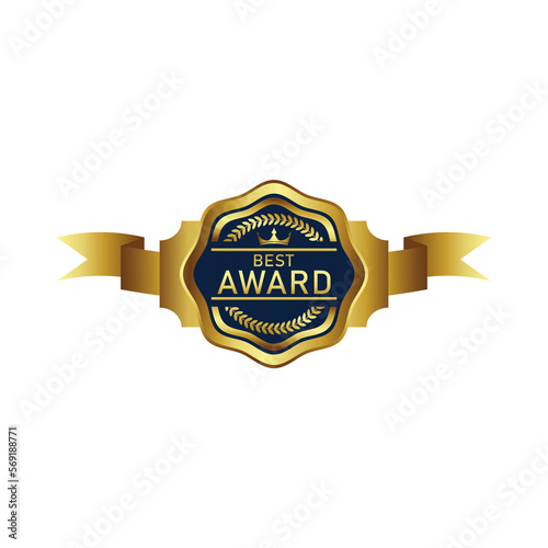 gold ribbons, seals, medals, badges, ribbon rolls