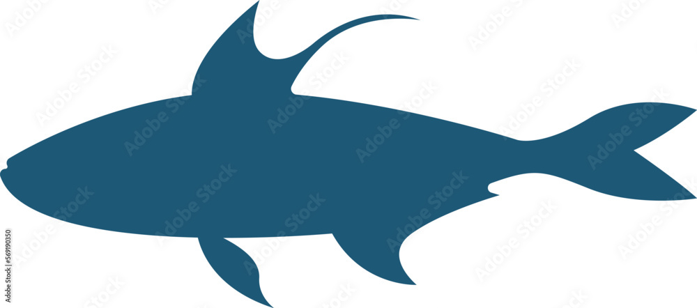 Shark shape flat icon Marine animal silhouette Shark shape flat icon Marine animal silhouette