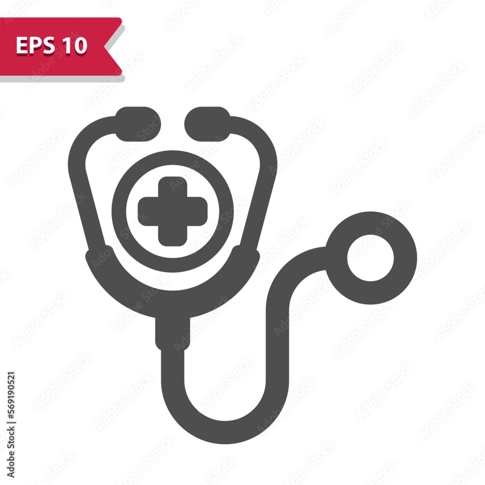 Healthcare Icon. Health care, stethoscope, cardiology Healthcare Icon. Health care, stethoscope, cardiology