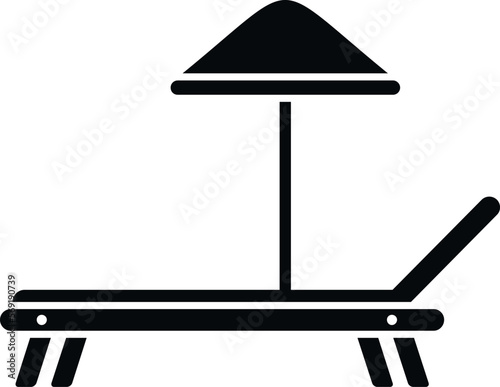 Summer bench icon simple vector. Water park. Family amusement