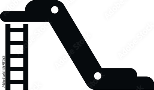 Play slide icon simple vector. Water park. Recreation child
