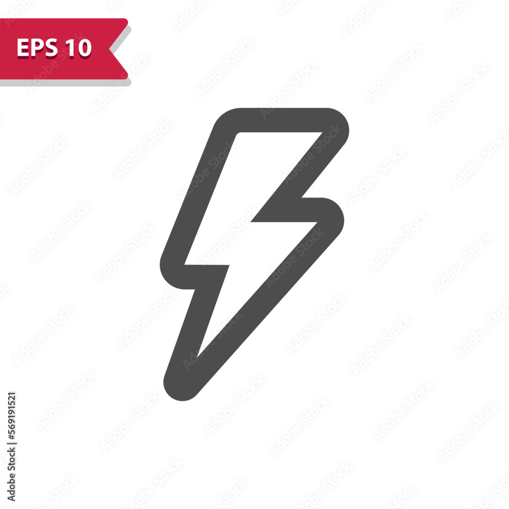 Lightning Bolt Icon - Lightning, Storm, Weather Lightning Bolt Icon - Lightning, Storm, Weather