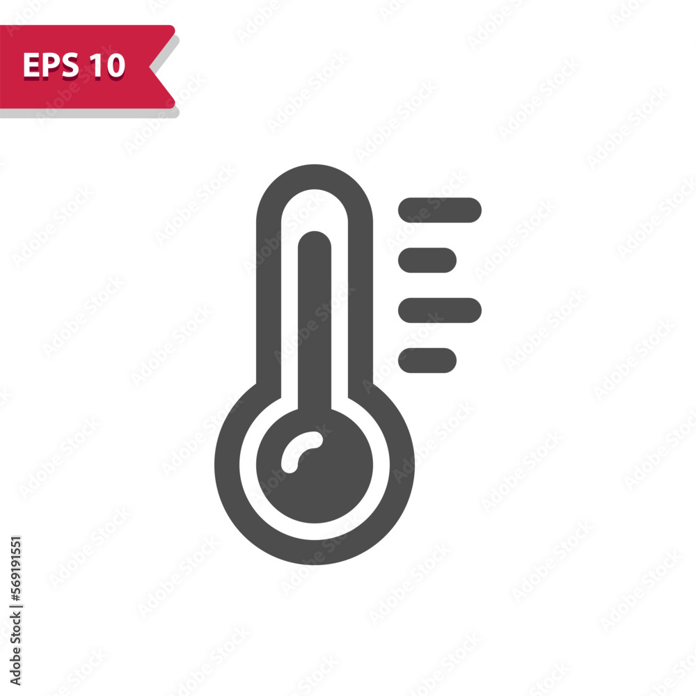 Thermometer Icon. Temperature, Weather, Heat, Cold